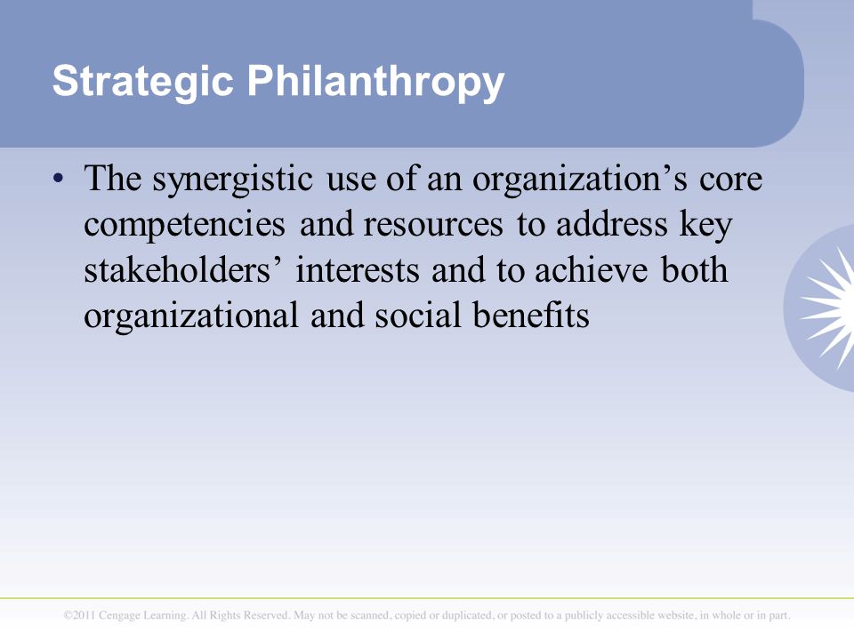 Strategic Philanthropy