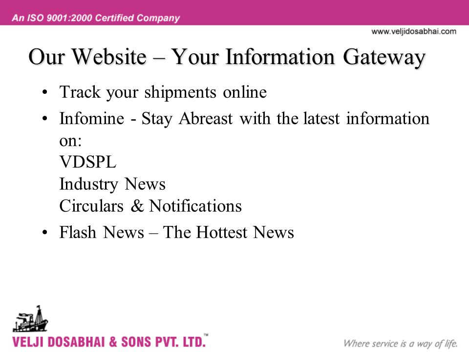 Our Website – Your Information Gateway
