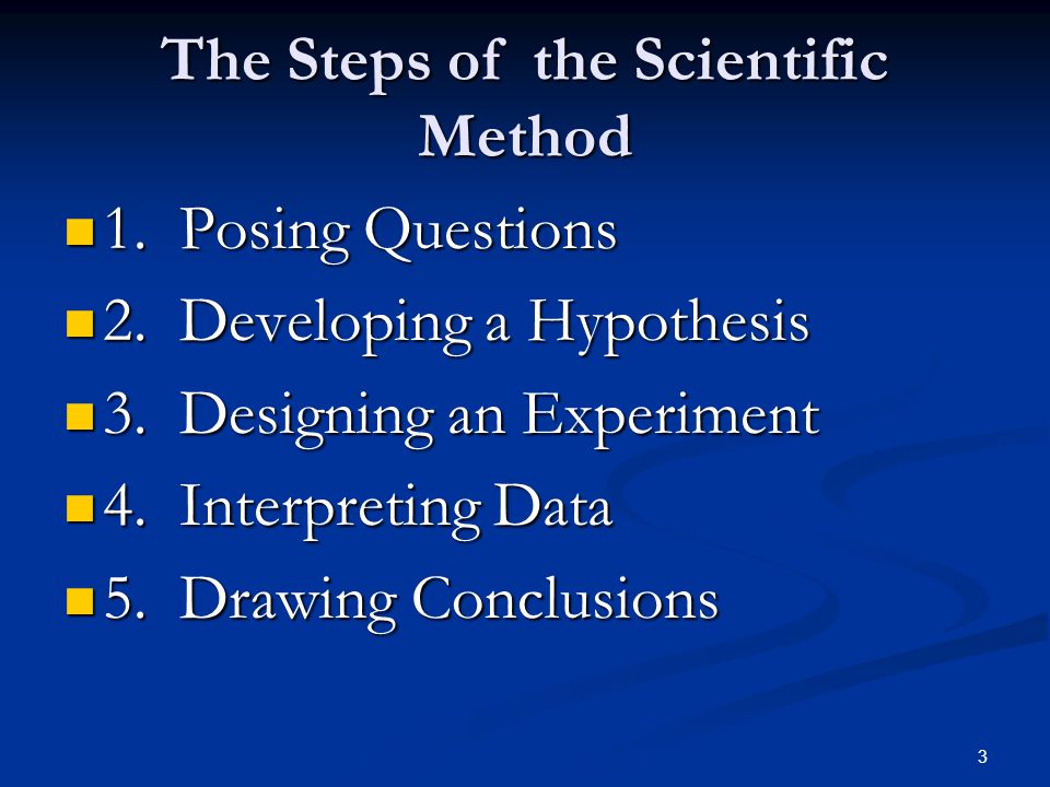 The Steps of the Scientific Method