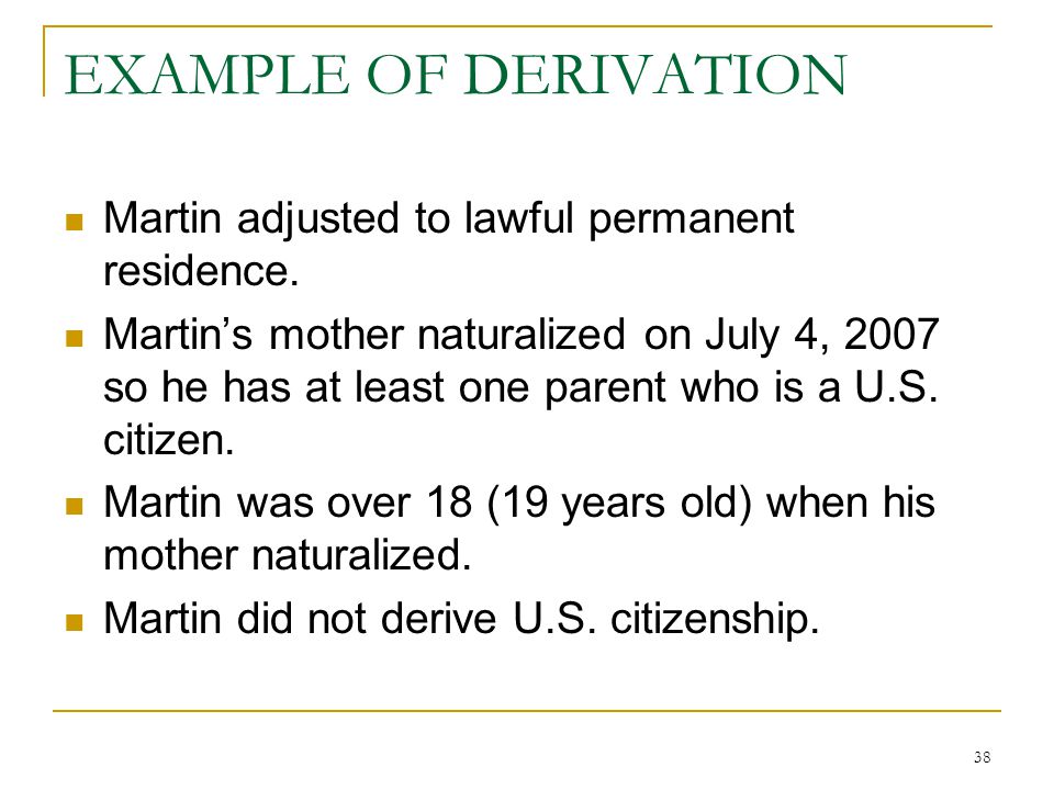 ACQUISITION AND DERIVATION OF . CITIZENSHIP - ppt video online download