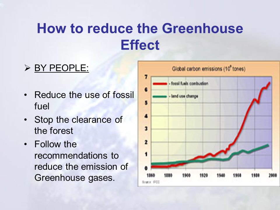 How to reduce the Greenhouse Effect