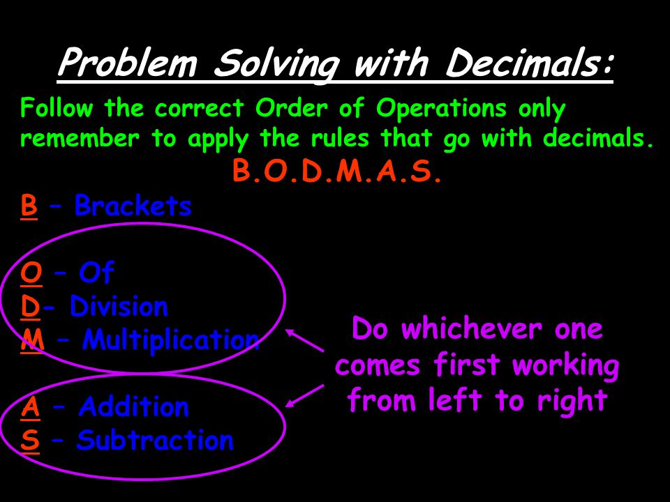 Problem Solving with Decimals: