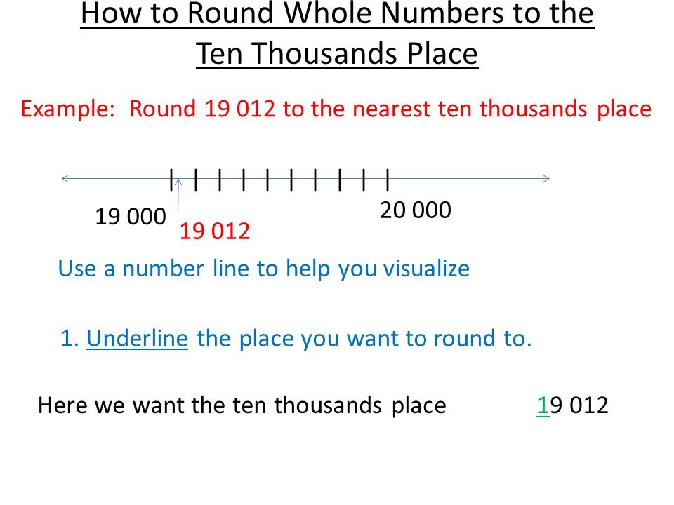 How to Round Whole Numbers to the Ten Thousands Place
