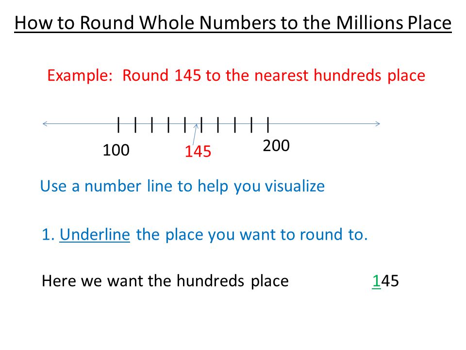 How to Round Whole Numbers to the Millions Place