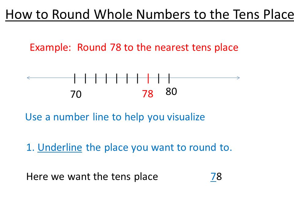 How to Round Whole Numbers to the Tens Place