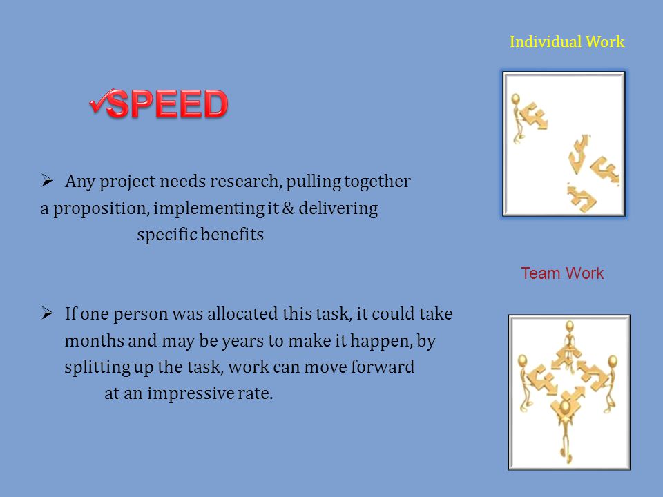 SPEED Any project needs research, pulling together