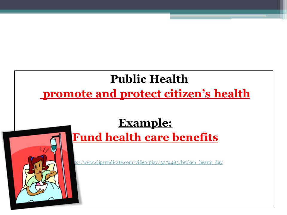 promote and protect citizen’s health Fund health care benefits
