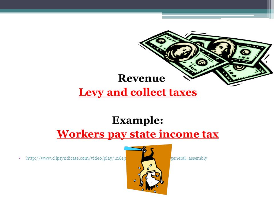 Workers pay state income tax