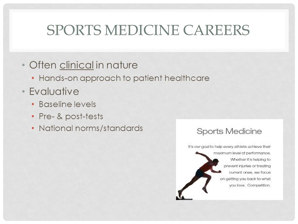 Sports medicine careers