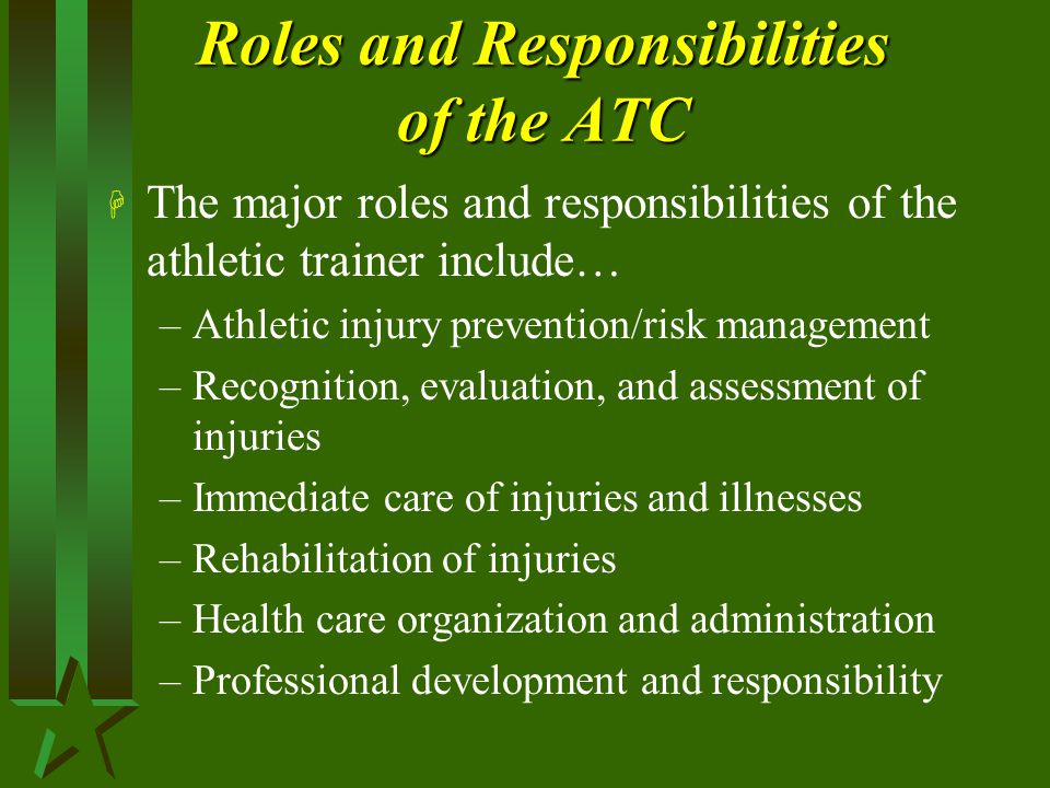 Roles and Responsibilities of the ATC