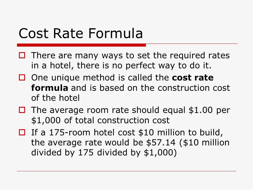 HOTEL MANAGEMENT Room Rate Structure. - ppt video online download