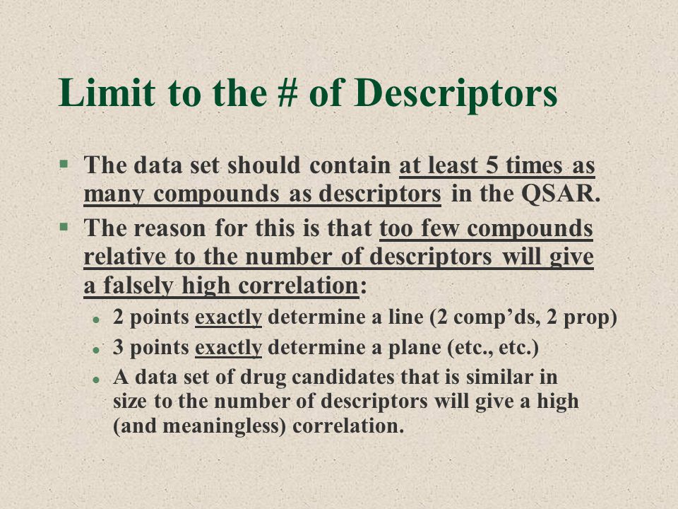 Limit to the # of Descriptors