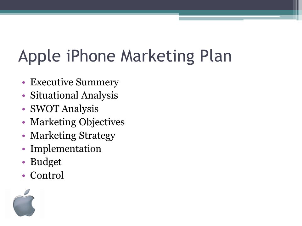 apple iphone marketing plan