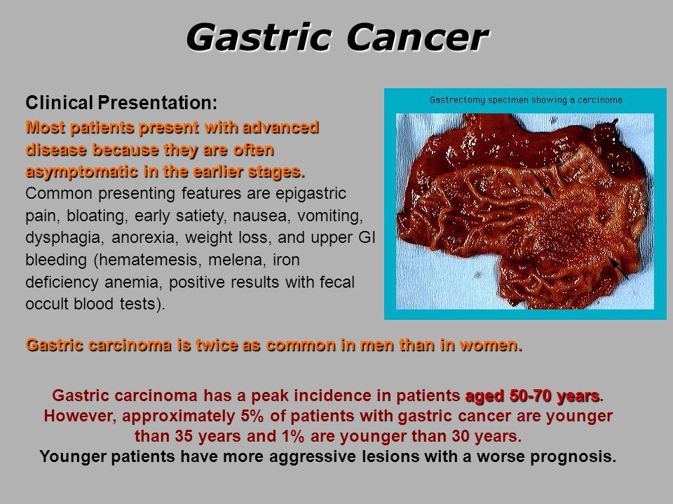 gastric cancer and anemia)