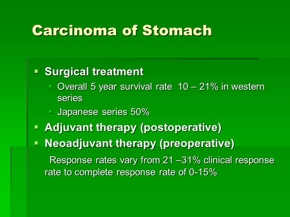 gastric cancer treatment ppt