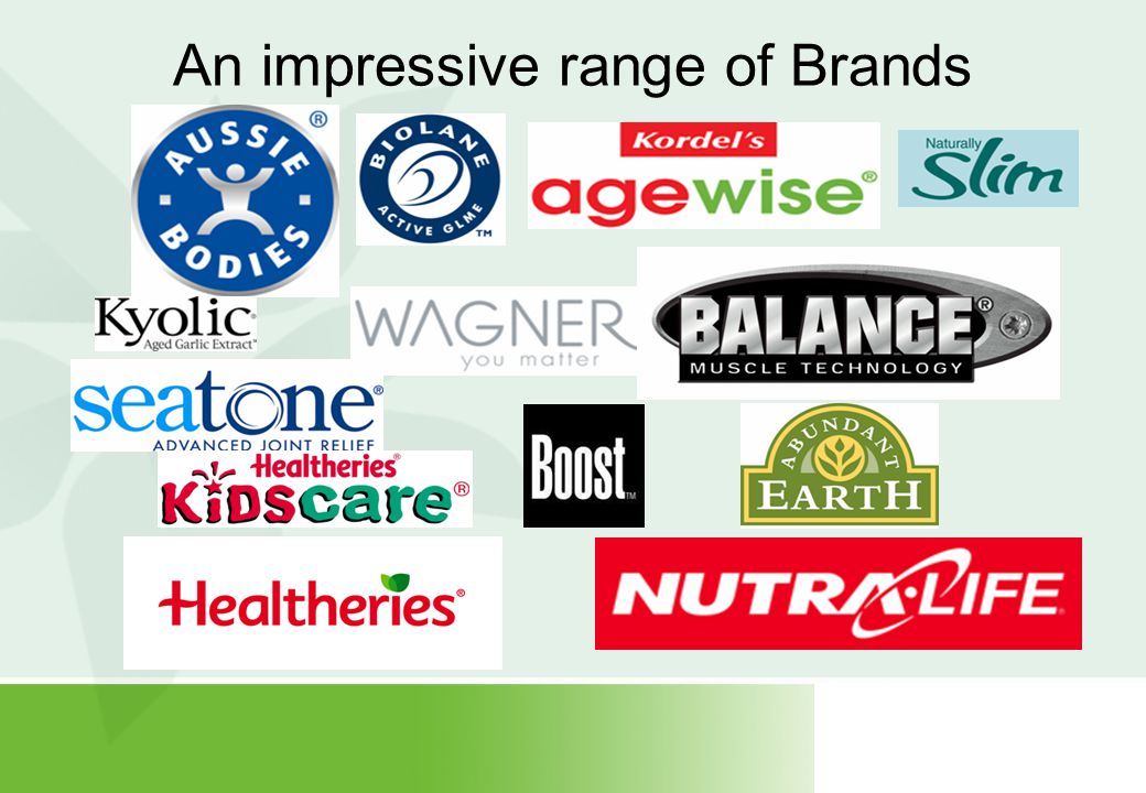 An impressive range of Brands