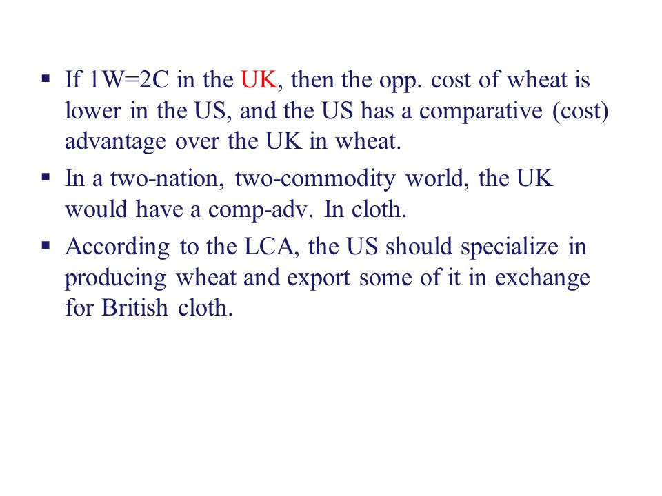 If 1W=2C in the UK, then the opp