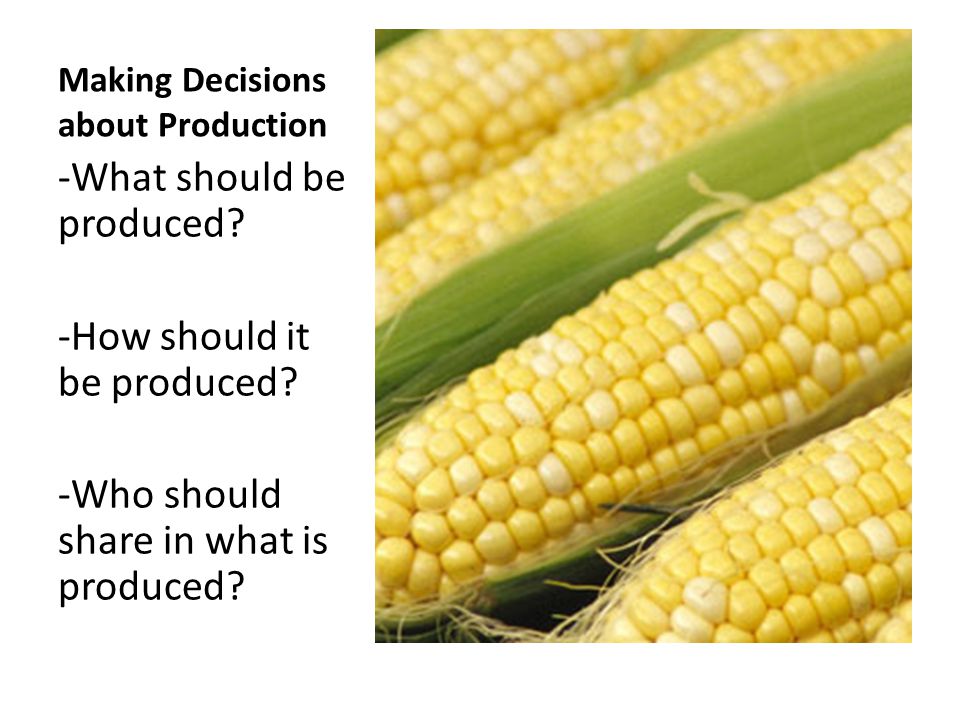 Making Decisions about Production