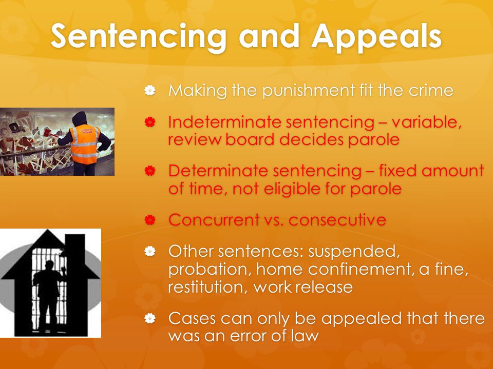 Sentencing and Appeals
