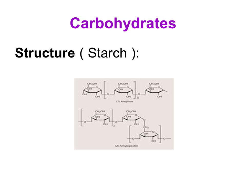 Carbohydrates Structure ( Starch ):