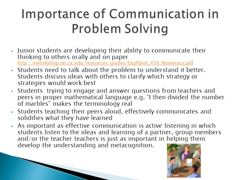 Importance of Communication in Problem Solving