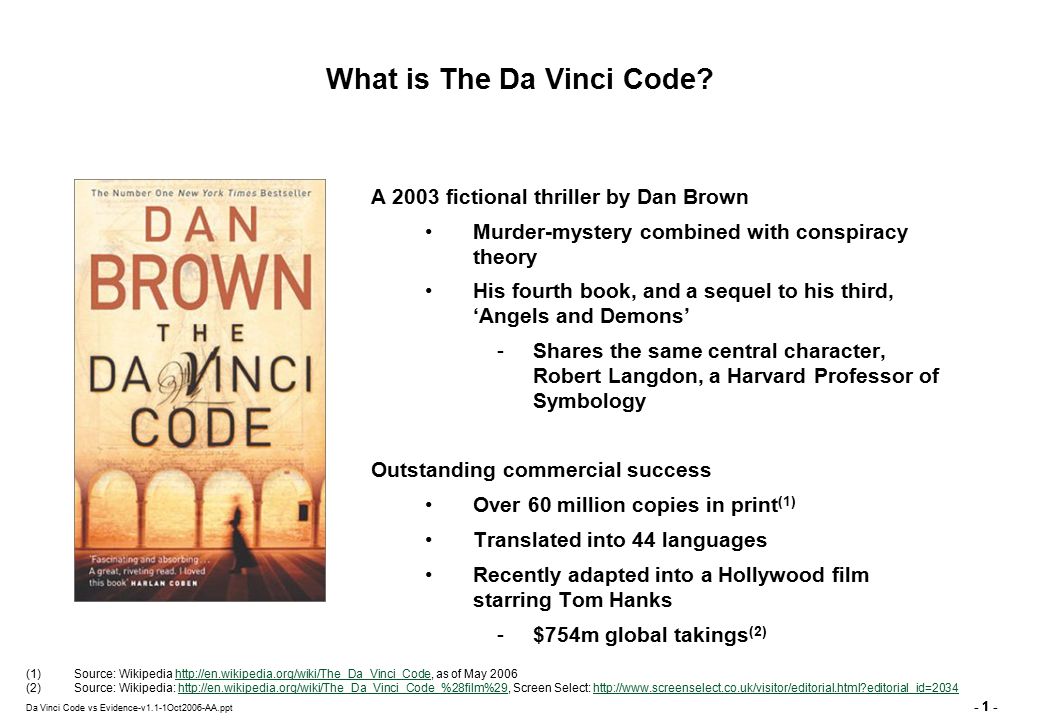 What Is The Da Vinci Code Ppt Video Online Download