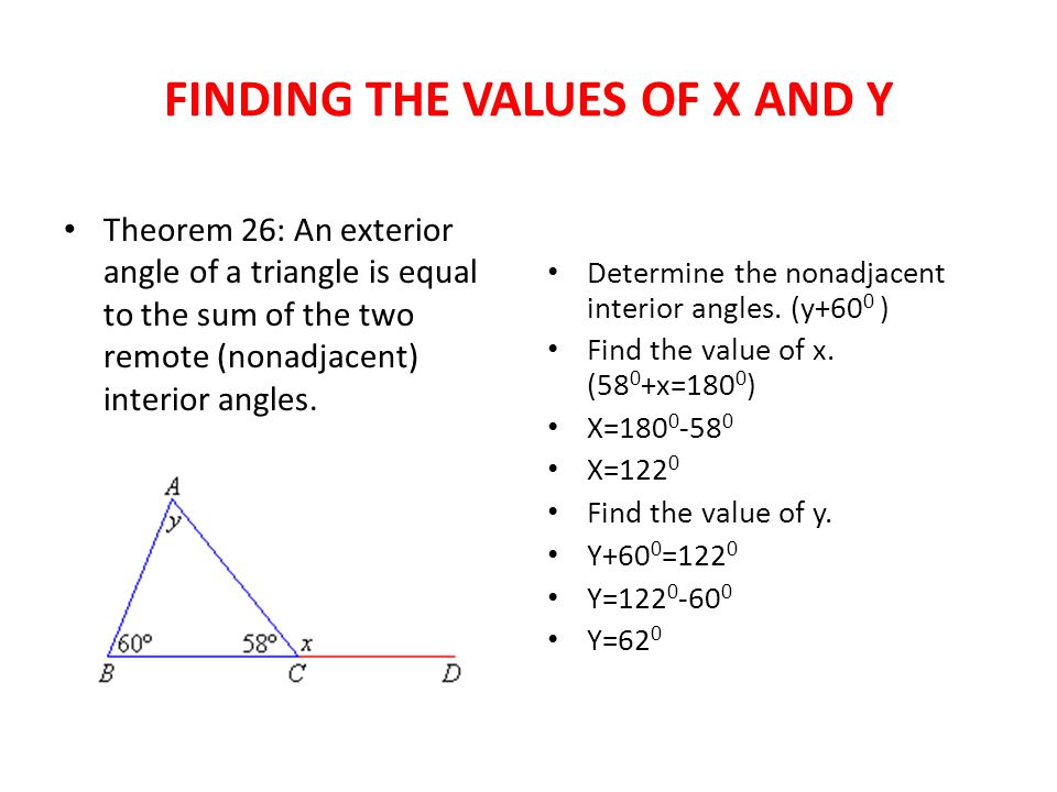 How To Find An Angle Measure For A Triangle With An Extended