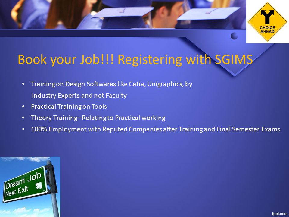 Book your Job!!! Registering with SGIMS
