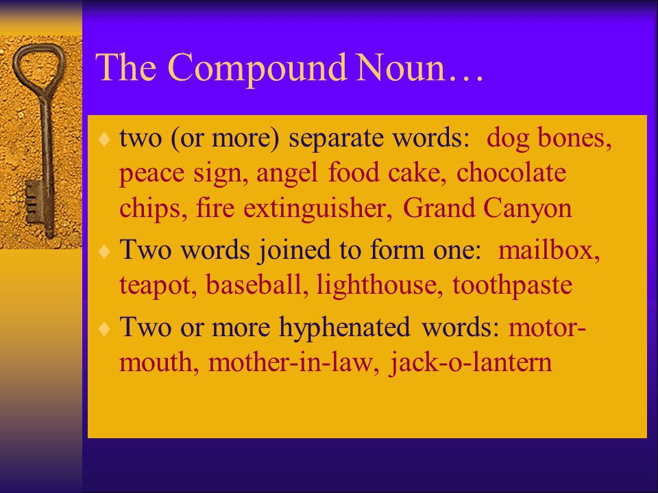 Match to make compound nouns. Compound Nouns. Two separate Words.