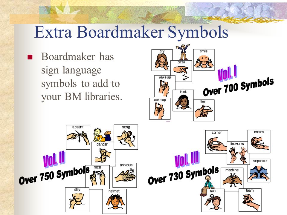 Extra Boardmaker Symbols