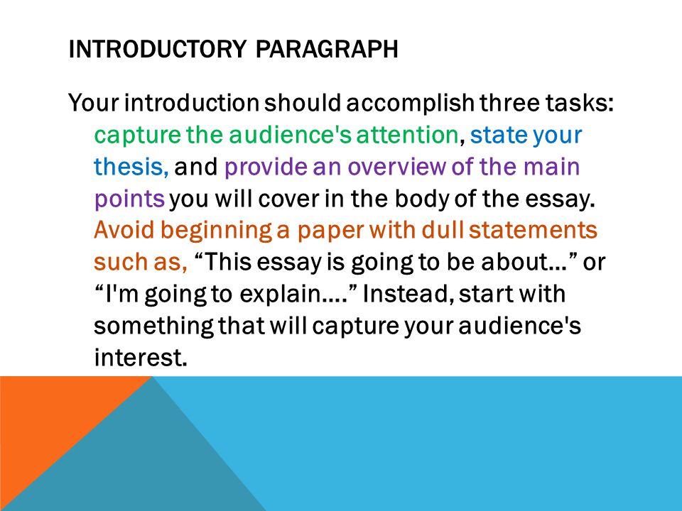 Introductory Paragraph