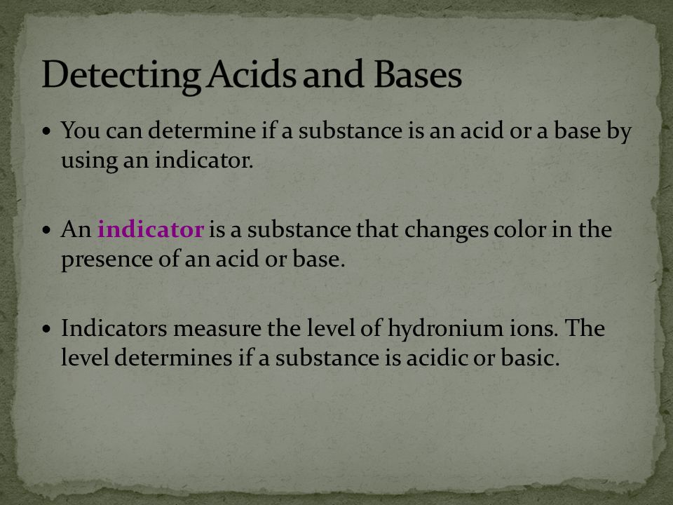 Detecting Acids and Bases
