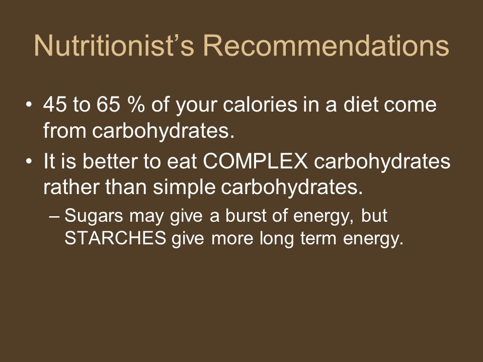 Nutritionist’s Recommendations