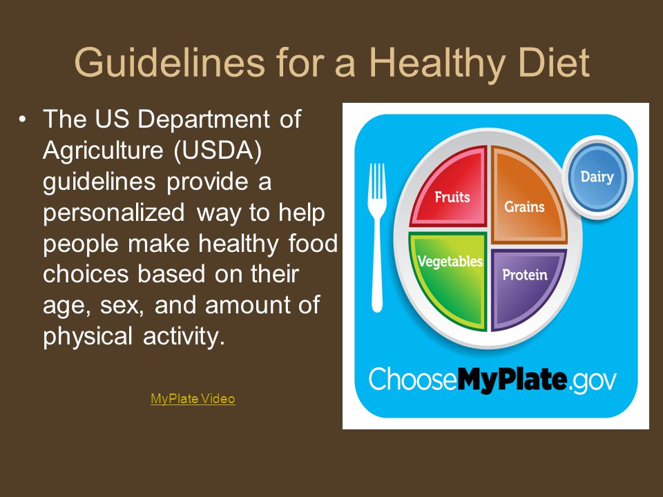 Guidelines for a Healthy Diet