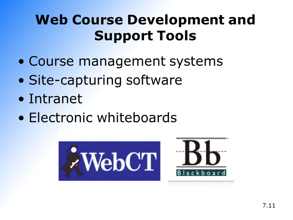 Web Course Development and Support Tools