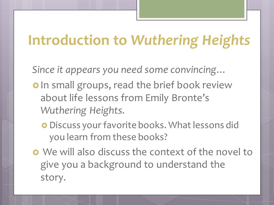 Chapters 1 2 Of Wuthering Heights Ppt Download