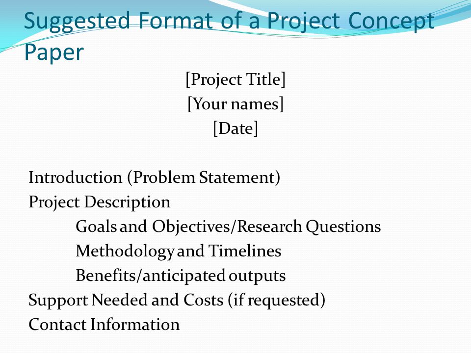 Lecture 2: Project Concept Document - ppt video online 