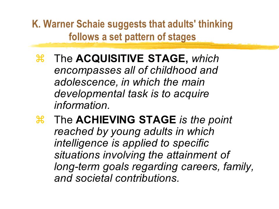 schaie stages of cognitive development
