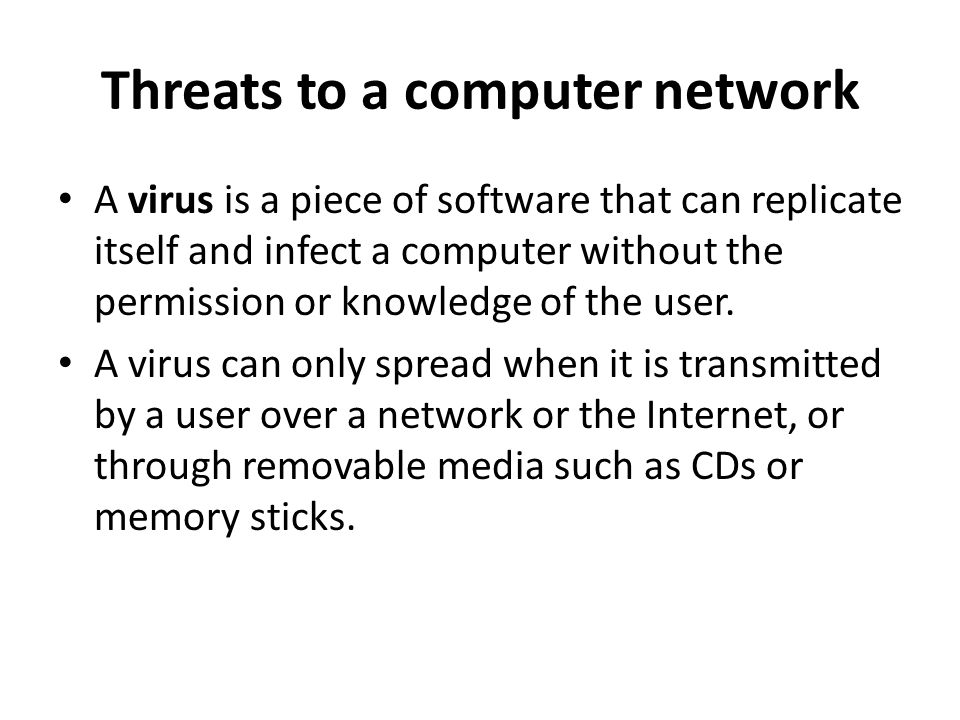 Threats to a computer network