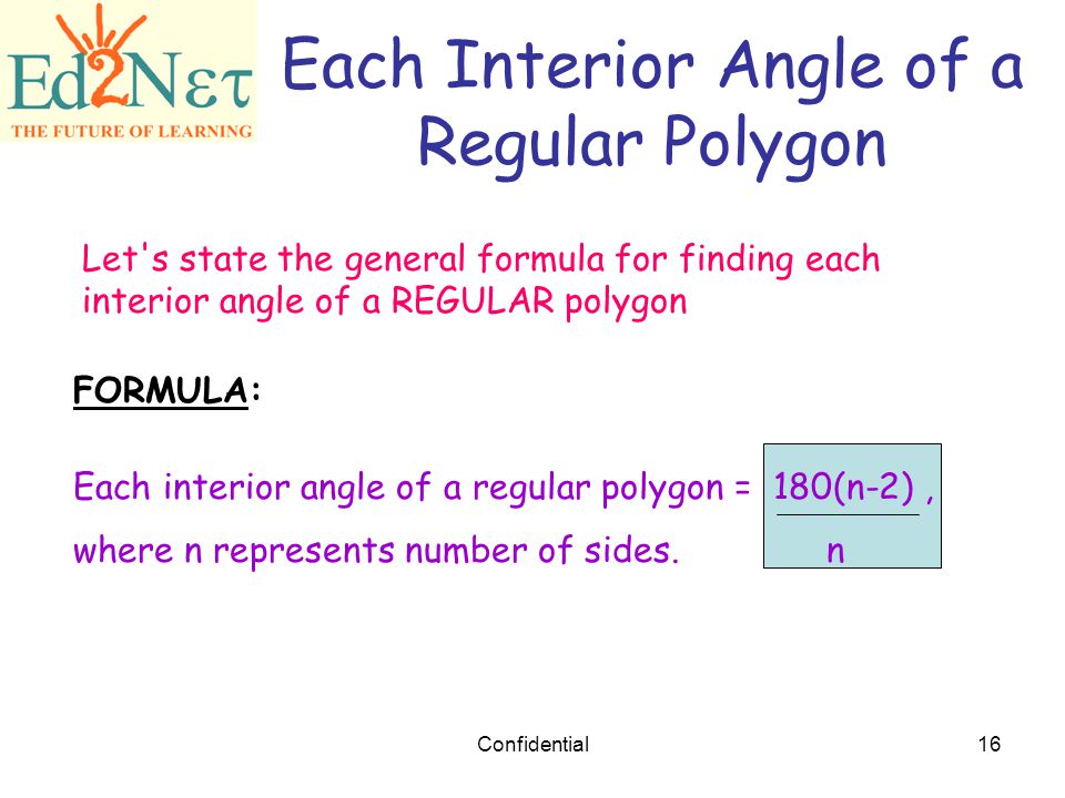 Interior Angles Of A Regular Polygon Formula