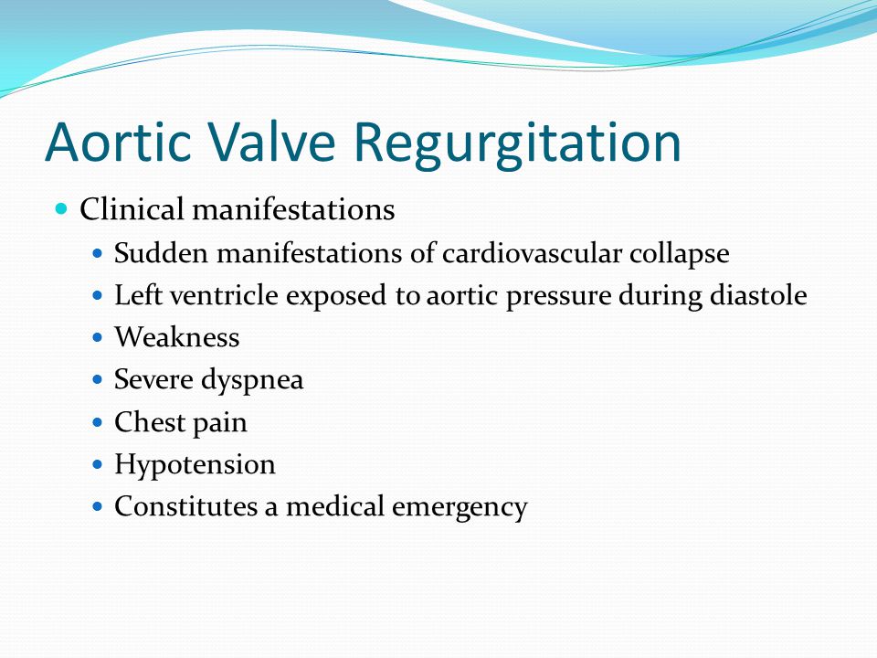 Aortic Valve Regurgitation