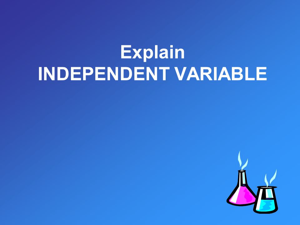 Explain INDEPENDENT VARIABLE