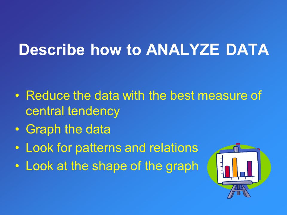 Describe how to ANALYZE DATA