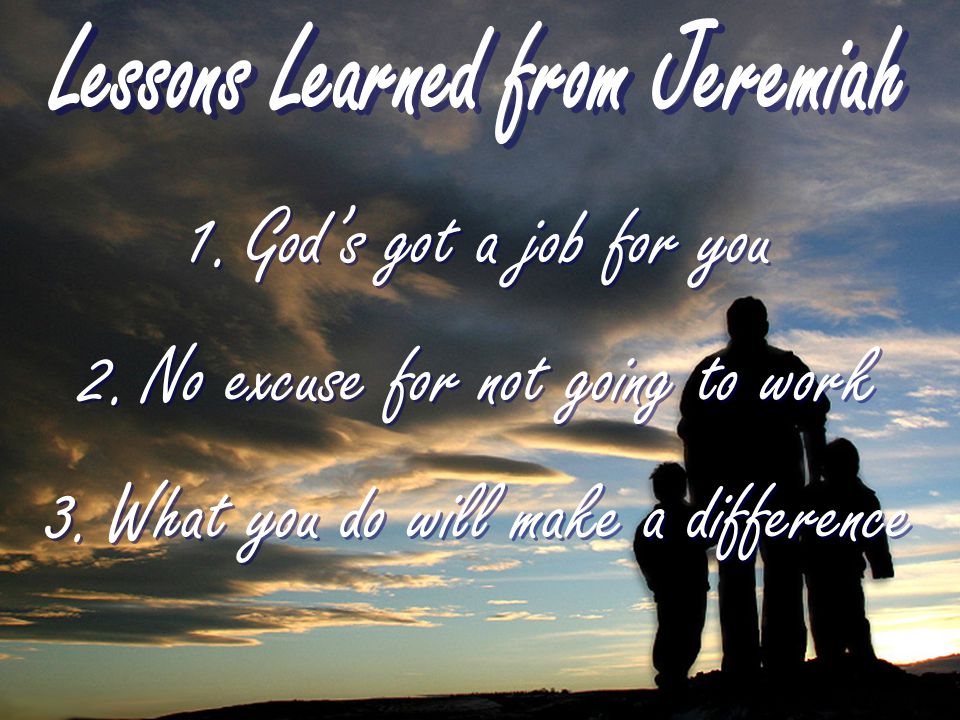 Lessons Learned from Jeremiah