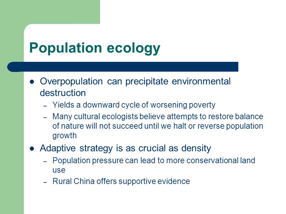 ecology overpopulation and economic development