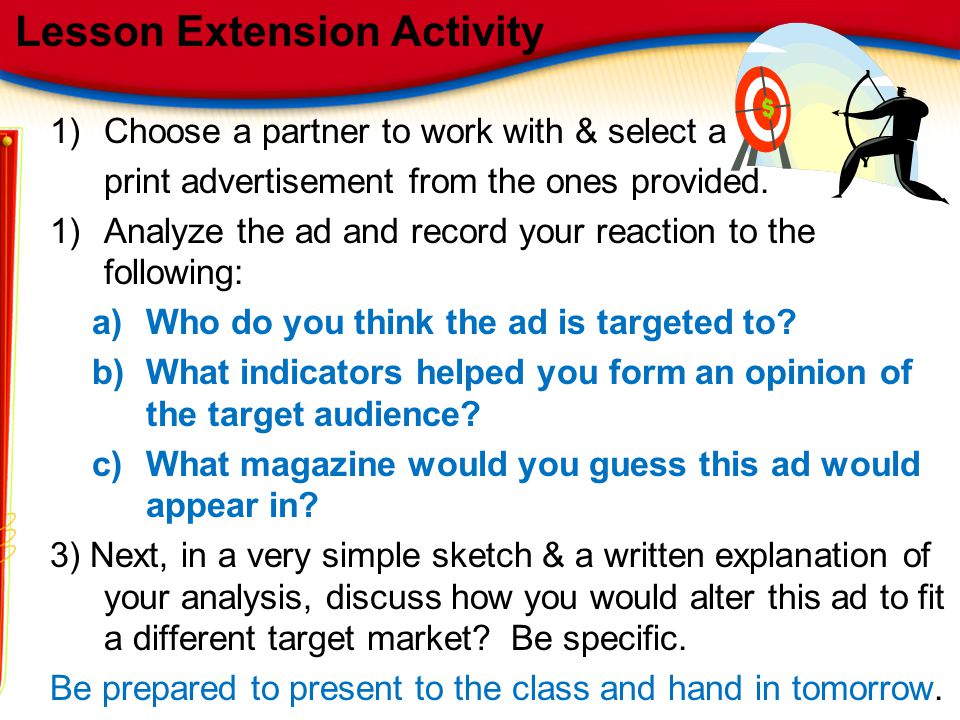Lesson Extension Activity