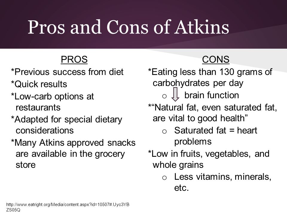 no carb diets pros and cons