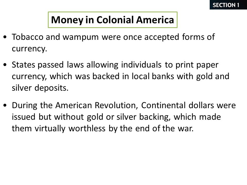 Money in Colonial America
