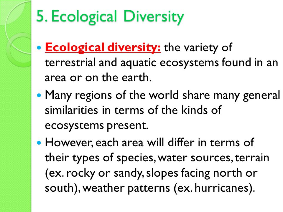 Role of Ecosystem Diversity in Climate Regulation