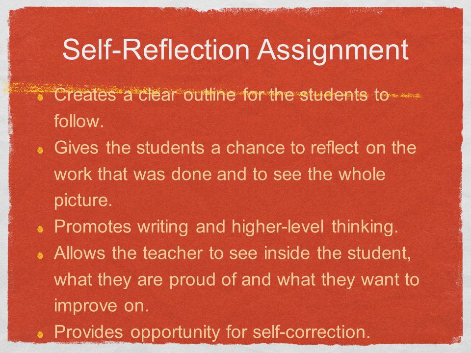 Self-Reflection Assignment